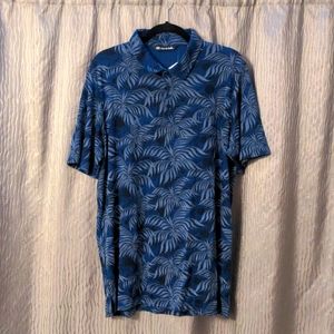NWT Travis Mathew Palm tree print polo